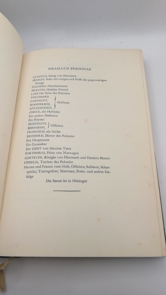 Shakespeare, William: Shakespeare: Hamlet. Deutsch von Wilhelm Schlegel und Ludwig Tieck.