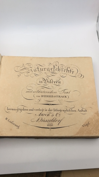 Strack, (Christian Friedrich Leberecht): Naturgeschichte in Bildern mit erläuterndem Text. Säugethiere (77von 84), Vögel (72, kpl.), Amphibien und Lurche (36, kplt.), Fische (81 v 143).