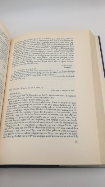 Bußmann, Walter (Hrsg.): Staatssekretär Graf Herbst von Bismarck. Aus seiner politischen Privatkorrespondenz Deutsche Geschichtsquellen des 19. und 20. Jahrhunderts. Band 44