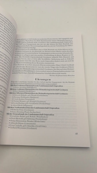 Heimatkreisgemeinschaft Gerdauer e.V. (Hrsg.): Heimatbrief Kreis Gerdauen Nr. 40 Dezember 2007 Kultur in Ostpreußen. Menschen, Geschichte und Güter im Kreis Gerdauen