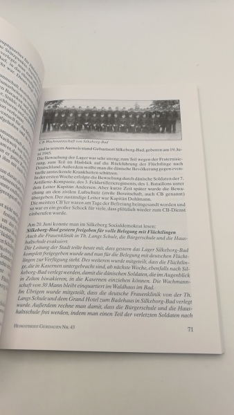 Heimatkreisgemeinschaft Gerdauer e.V. (Hrsg.): Heimatbrief Kreis Gerdauen Nr. 43 Juni 2009 Kultur in Ostpreußen. Menschen, Geschichte und Güter im Kreis Gerdauen