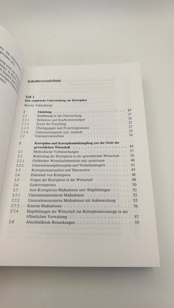 Vahlenkamp, Werner: Korruption - ein unscharfes Phänomen als Gegenstand zielgerichteter Prävention Ergebnisse eines Forschungsprojektes
