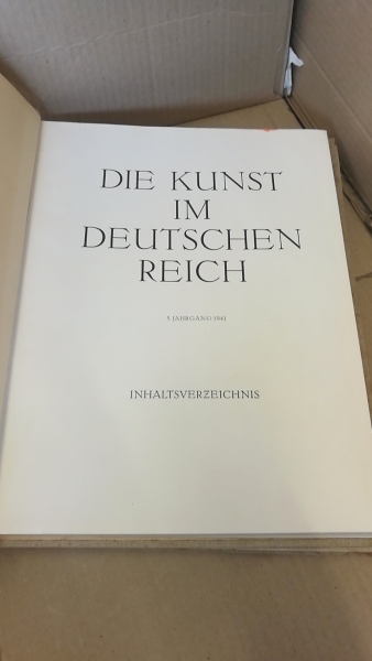 NSDAP (Hrsg.): Die Kunst im Deutschen Reich 5. Jahrgang Folge 1- 12 Ausgabe A.