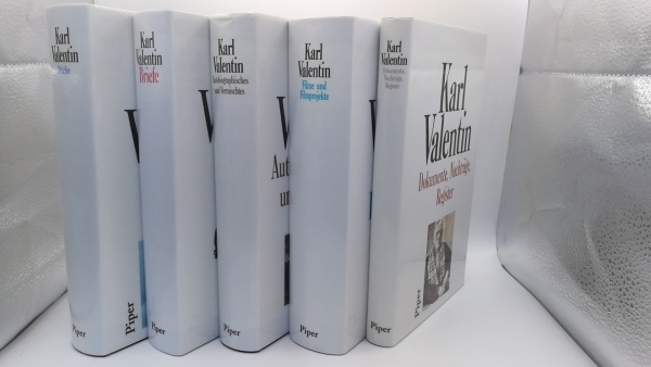 Bachmaier / Wöhrle, Helmut / Dieter: Karl Valentin. Sämtlicher Werke in acht Bänden. 8 Bde + 1 Reg. (=9 Bände = vollst.) Herausgegeben auf Grundlage der Nachlaßbestände des Theatermuseums d. Universität zu Köln, des Stadtarchivs und d. Stadtbibliothek Mün