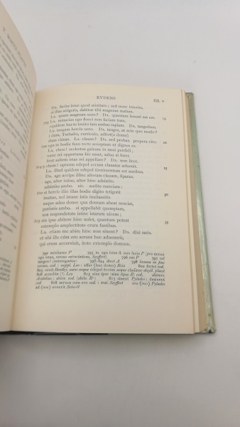 Plauti, T. Macci: Comoediae. Tomus I und Tomus II.  (=2 Bände) Recognovit brevique adnotatione critica instruxit W. M. Lindsay