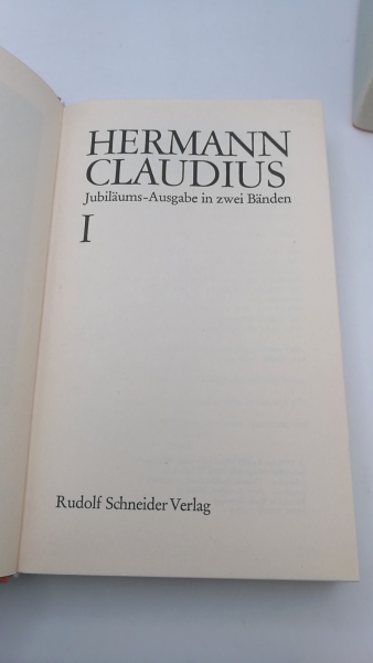 Claudius, Hermann: Jubiläums-Ausgabe. 3 Bände (=vollst.)