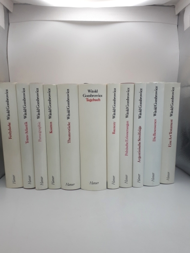 Fieguth, Rolf (Herausgeber): Witold Gombrowicz: Gesammelte Werke. 13 Bände in 11 Büchern (=vollst.) Herausgegeben von Rolf Fieguth und Fritz Arnold