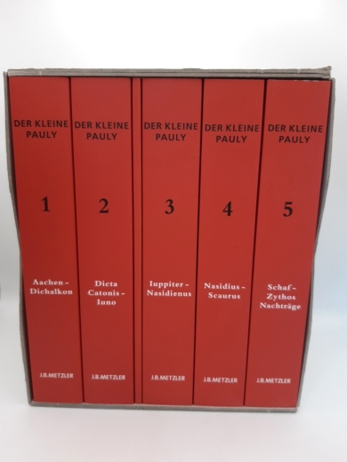 Ziegler, Konrat: Der kleine Pauly. 5 Bände + Artikelliste. Lexikon der Antike; [in fünf Bänden] / auf der Grundlage von Pauly's Realencyclopädie der classischen Altertumswissenschaft unter Mitw. zahlr. Fachgelehrter bearb. und hrsg. von Konrat Ziegler und