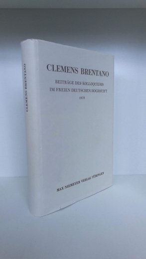 Lüders, Detlev: Clemens Brentano Beiträge des Kolloquiums im Freien Deutschen Hochstift