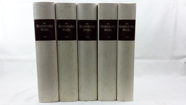 Claudius, Matthias, K. H. Rengstorf, H.-A. Koch (Hrsg.): Der Wandsbecker Bothe - redigiert von Matthias Claudius Erster Jahrgang 1771. Zweiter Jahrgang 1772. Dritter Jahrgang 1773. Vierter Jahrgang 1774. Fünfter Jahrgang 1775.