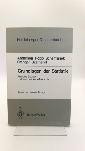 Anderson, Oskar: Grundlagen der Statistik Amtl. Statistik u. beschreibende Methoden