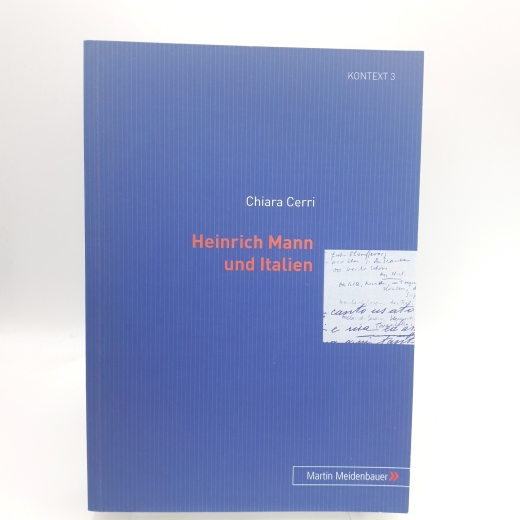 Cerri, Chiara: Heinrich Mann und Italien 