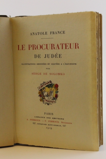 France, Anatole: Le Procurateur de Judée