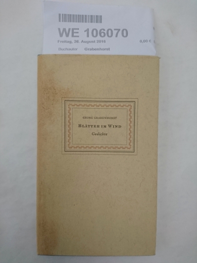 Grabenhorst, Georg: Blätter im Wind Gedichte
