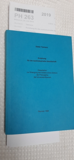 Tiemann, Dieter: Erziehung für die nachindustrielle Gesellschaft. Dissertation