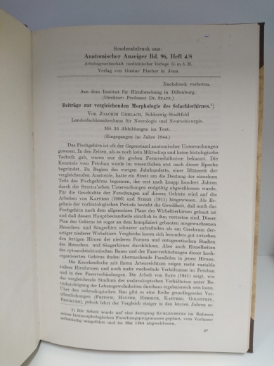 Gerlach, Joachim: Beiträge zur vergleichenden Morphologie des Selachierhirnes