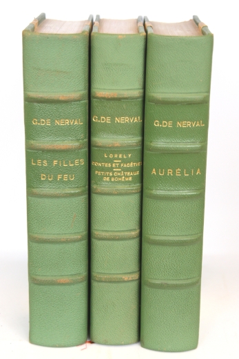 Gérard de Nerval: 3 Bände: Bd.1: Les filles du feu Bd. 2:  Lorely contes et facéties petits chateaux de boheme Bd.3: Aurélia accompagnée de les nuits d´octobre promenades et souvenirs et la pandora