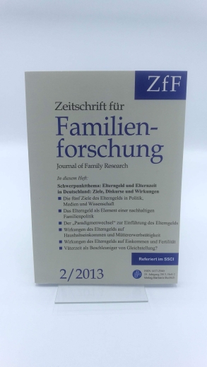 Bierschock (Red.), Kurt P.: Zeitschrift für Familienforschung 25. Jahrgang 2013 Heft 2