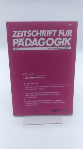 Reichenbach (Hrsg.), Roland: Zeitschrift für Pädagogik. Heft 6. November/ Dezember 2014