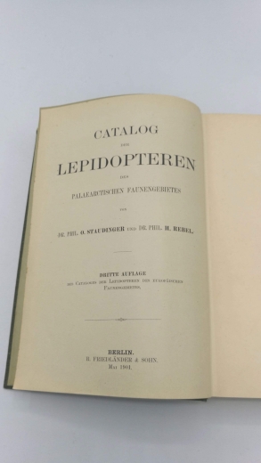 Staudinger, O.: Catalog der Lepidopteren des palaearctischen Faunengebietes. 2 Theile. 