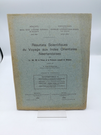 van Straelen (Hrsg.), V.: Heterometabola III. Résultats Scientifiques du Voyage aux Indes Orientales Néerlandaises. Vol. IV. Fasc. 8