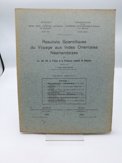 van Straelen (Hrsg.), V.: Diptera I. Résultats Scientifiques du Voyage aux Indes Orientales Néerlandaises. Vol. IV. Fasc. 7