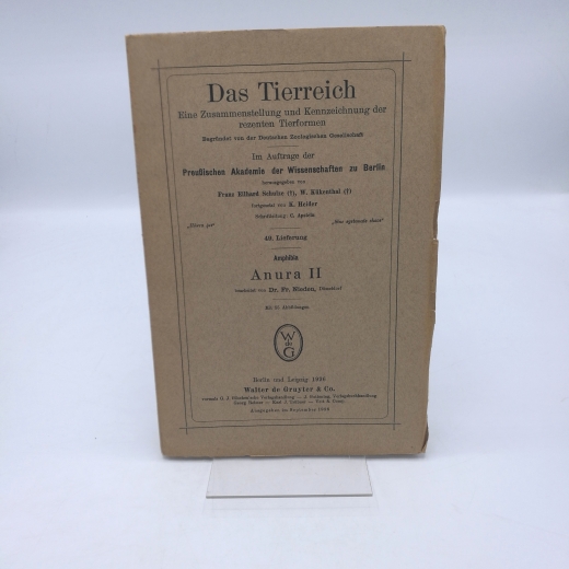 Nieden, Fr.: Amphibia. Anura II. 49. Lieferung Das Tierreich. Eine Zusammenstellung und Kennzeichnung der rezenten Tieformen