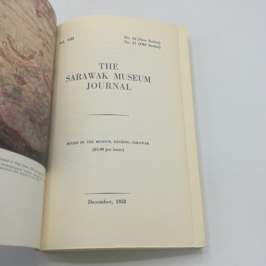 Harrisson, Tom: The Sarawak Museum Journal, December 1958, Volume VIII, No. 12 