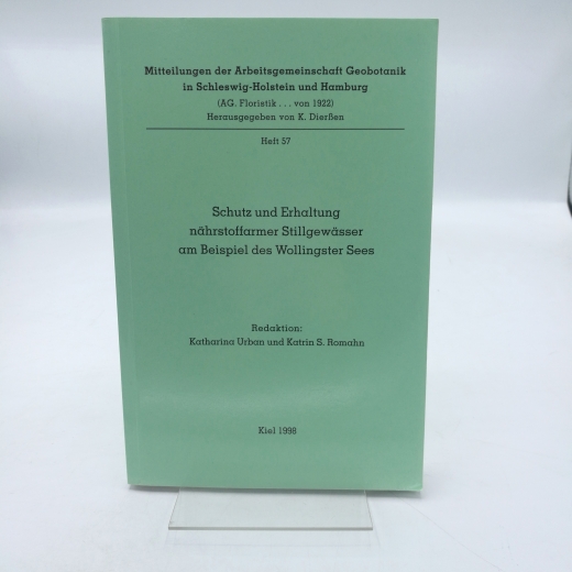 Urban, Katharina: Schutz und Erhaltung nährstoffarmer Stillgewässer am Beispiel des Wollingster Sees. Mitteilungen der Arbeitsgemeinschaft Geobotanik in Schleswig-Holstein und Hamburg. Heft 57.