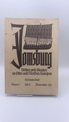 Papritz, Johannes (Hrsg.): Jomsburg. Völker und Staaten im Osten und Norden Europas. Vierteljahresschrift. Heft 3 Jahrgand 1 (1937).