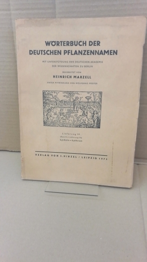 Marzell, Heinrich: Wörterbuch der Deutschen Pflanzennamen. Lieferung 19 (Band 2. Lieferung 10) Lychnis-Lythrum