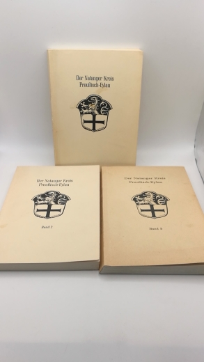 Schulz, Horst: Der Natanger Kreis Preußisch-Eylau. 3 Bände (=vollst.) Die geschichtliche Entwicklung des prussischen Gaues Natangen zum ostpreußischen Kreis Preußisch-Eylau.