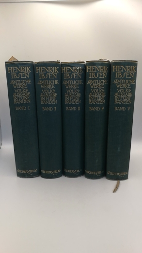 Elias / Schlenther, Julius / Paul (Hrgs.): Henrik Ibsen. Sämtliche Werke. 5 Bände (=vollst.) Volksausgabe in fünf Bänden