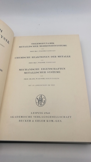 Masing, G.: Der metallische Zustand der Materie. Teil 2. Handbuch der Metallphysik. Band 1