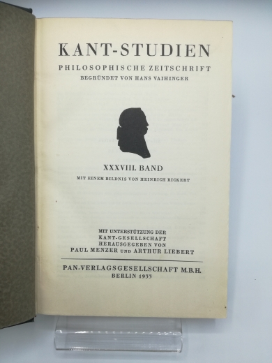 Hans Heyse / Bruno Bauch (Hrsg.): Kant-Studien. 25 Bände. Philosophische Zeitschrift. Begründet von Hans Vaihinger. In Verbindung mit Otto Koellreutter, Martin Löpelmann, Eugen Mattiat.